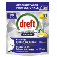 Dreft Vaatwastabletten Pro Platinum Lemon 81 stuks