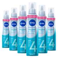 6X NIVEA Styling Mousse Hold 4 Volume Care 150 ml