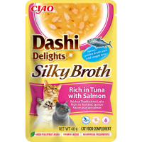 Inaba Ciao Dashi Delights Silky Broth Kattenvoer Nat Tuna & Salmon 40 gr