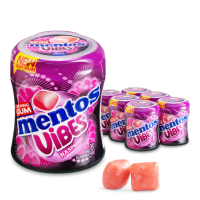 Mentos Kauwgom Vibes Raspberry Suikervrij 6 x 30 stuks