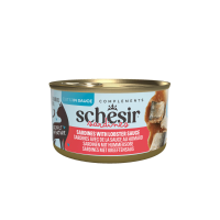12X Schesir Complements Kat Blik Saus Sardines met Kreeftensaus 70 gr