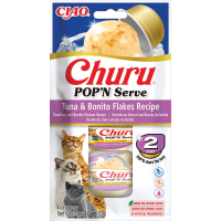 6X Ciao Kattensnack Churu Pop'n Serve Flakes Tuna & Bonito 2x35 gr