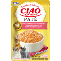 12X Ciao Kattenvoer Nat Entrée Paté Chicken & Salmon 40 gr