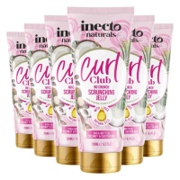 6X Inecto Curl Club Scrunching Jelly Shea Butter Coconut Castor Oil 200 ml