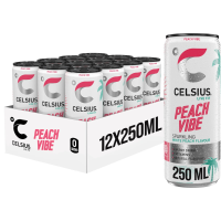 2X Celsius Sparkling Peach Vibe 12 x 250 ml