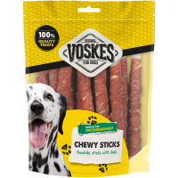 15X Voskes Hondensnacks Original Runderhuid Sticks Eend 12 stuks