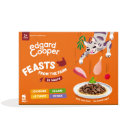 4X Edgard & Cooper Kat Adult Saus Pouch Farm MP 12x85 gr