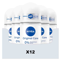12X NIVEA Deodorant Roller Original Care 0% 50 ml