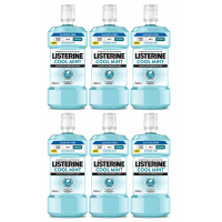 6X Listerine Mondwater Coolmint Intense Mint Alcoholvrij 500 ml