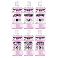 6X Listerine Mondwater Total Care Mild Mint Alcoholvrij 500 ml