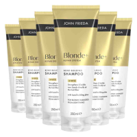 6X John Frieda Blonde+ Repair Bond Building Shampoo 250 ml