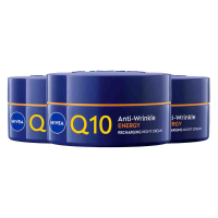 3X NIVEA Q10 Energy Anti Rimpel Nachtcréme 50 ml