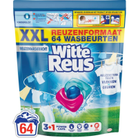 Witte Reus Wasmiddelcapsules 3+1 Power Caps Wit en lichtgekleurd 64 stuks