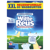 Witte Reus Wasmiddel Poeder 80 Wasbeurten 4 kg