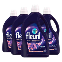 4X Fleuril Wasmiddel Black Bloom 54 Wasbeurten 2,430 liter