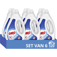 6X OMO Vloeibaar Wasmiddel Wit 20 Wasbeurten 1000 ml