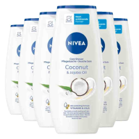 6X NIVEA Douchegel Coconut & Jojoba Oil 250 ml