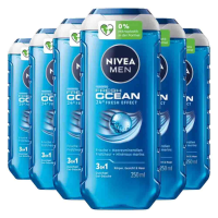 6X NIVEA Men Shampoo & Douchegel 3in1 Fresh Ocean 250 ml
