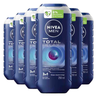 6X NIVEA Men Shampoo & Douchegel 3in1 Total Relax 250 ml