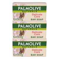 3X Palmolive Tabletzeep Delicate Care Almond & Milk 6x 90 gr