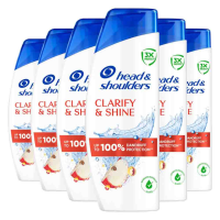 6X Head & Shoulders Shampoo Clarify & Shine Apple Cider Vinegar 625 ml