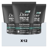 12X Dove Men+ Care Advanced Face Wash Oil Control 100 ml