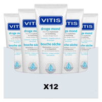12X Vitis Tandpasta Droge Mond 75 ml