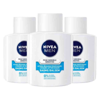 3X NIVEA Men Aftershave Balsem Sensitive Cooling Zero Alcohol 100 ml