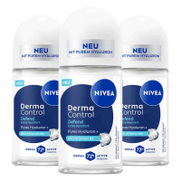 3X NIVEA Deodorant Roller Derma Control Defend 50 ml