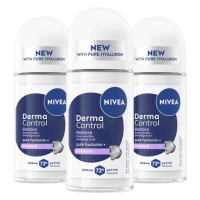 3X NIVEA Deodorant Roller Derma Control Restore 50 ml