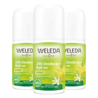 3X WELEDA 24h Roll On Deodorant Citrus 50 ml