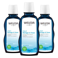 3X WELEDA Hamamelis 2 in 1 Reiniger & Toner 100 ml