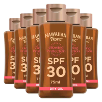 6X Hawaiian Tropic Glowing Protection SPF 30 Dry Oil 75 ml