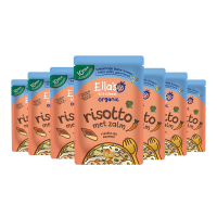 7X Ella's Kitchen Biologisch Maaltijdzakje 10+m Risotto met zalm 190 gr