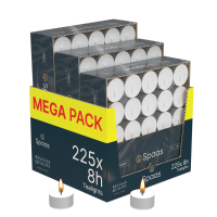 3X SPAAS Theelichten ± 8 Branduren 75 stuks