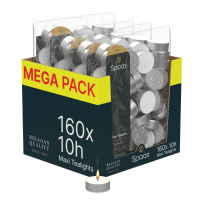 3X SPAAS Theelichten Maxi Wit 10 Branduren 40 stuks