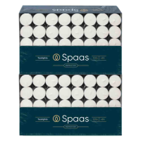 2X SPAAS Theelichten Wit 6 Branduren 120 stuks