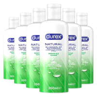 6X Durex Glijmiddel Naturals 250 ml