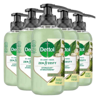 5X Dettol Premium Wash Gel Green Tea & Bergamot 300 ml