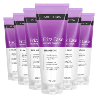 6X John Frieda Frizz Ease Infinite Smooth Shampoo 250 ml