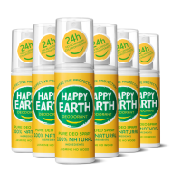 6X Happy Earth 100% Natuurlijke Deodorant Spray Jasmine Ho Wood 100 ml