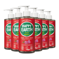 6X Happy Earth 100% Natuurlijke Handzeep Floral Patchouli 300 ml