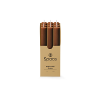 SPAAS Geribbelde Dinerkaars Donkere aardetint 9 stuks