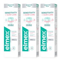 3X Elmex Tandpasta Sensitive Plus Gum Care 75 ml