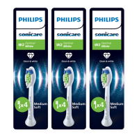 3X Philips Sonicare Opzetborstels W2 Optimal White Wit HX6064/87 4 stuks