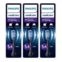 3X Philips Sonicare Opzetborstels G3 Premium Gum Care Zwart HX9054/88 4 stuks