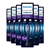 6X Philips Sonicare Opzetborstels G3 Premium Gum Care Zwart HX9054/88 4 stuks