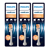 3X Philips Sonicare Opzetborstels A3 Premium All in One Wit HX9092/87 2 stuks