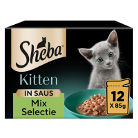 Sheba Mix Selectie Kattenvoer Nat Kitten in Saus 12x85 gr