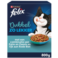 Felix Kattenvoer Droog Dubbel Zo Lekker Adult Zalm & Zeevis 800 gr